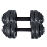 ALEKO Cast Iron 66 lbs (30 kg) Adjustable Dumbbell Set for Home Gym Black