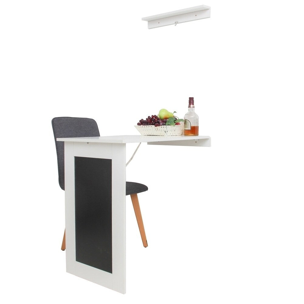 ALEKO Desk Wall Mounted Fold Out Convertible Table White