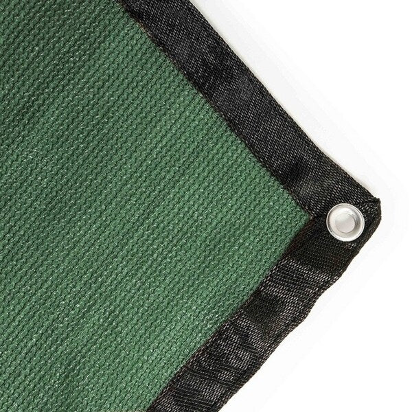 ALEKO Dog Kennel Shade 5x15 ft Cover w/ Aluminum Grommets Green - 5 x 15 feet