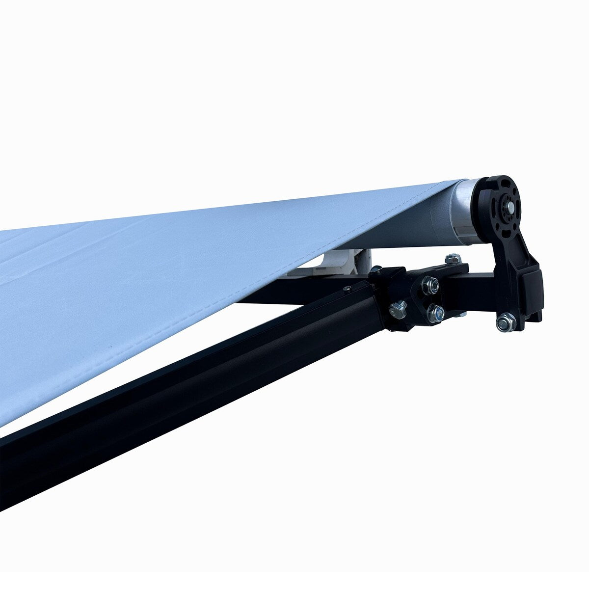ALEKO Motorized Retractable Patio 16 x 10 ft Awning Sky Blue Home Canopy