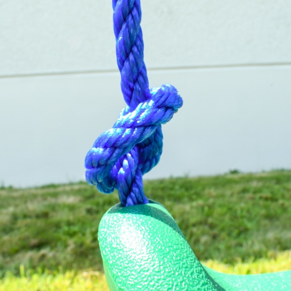 ALEKO Outdoor Sturdy Child Swing Set with 1 Swing and 1 Glider - Blue and Green