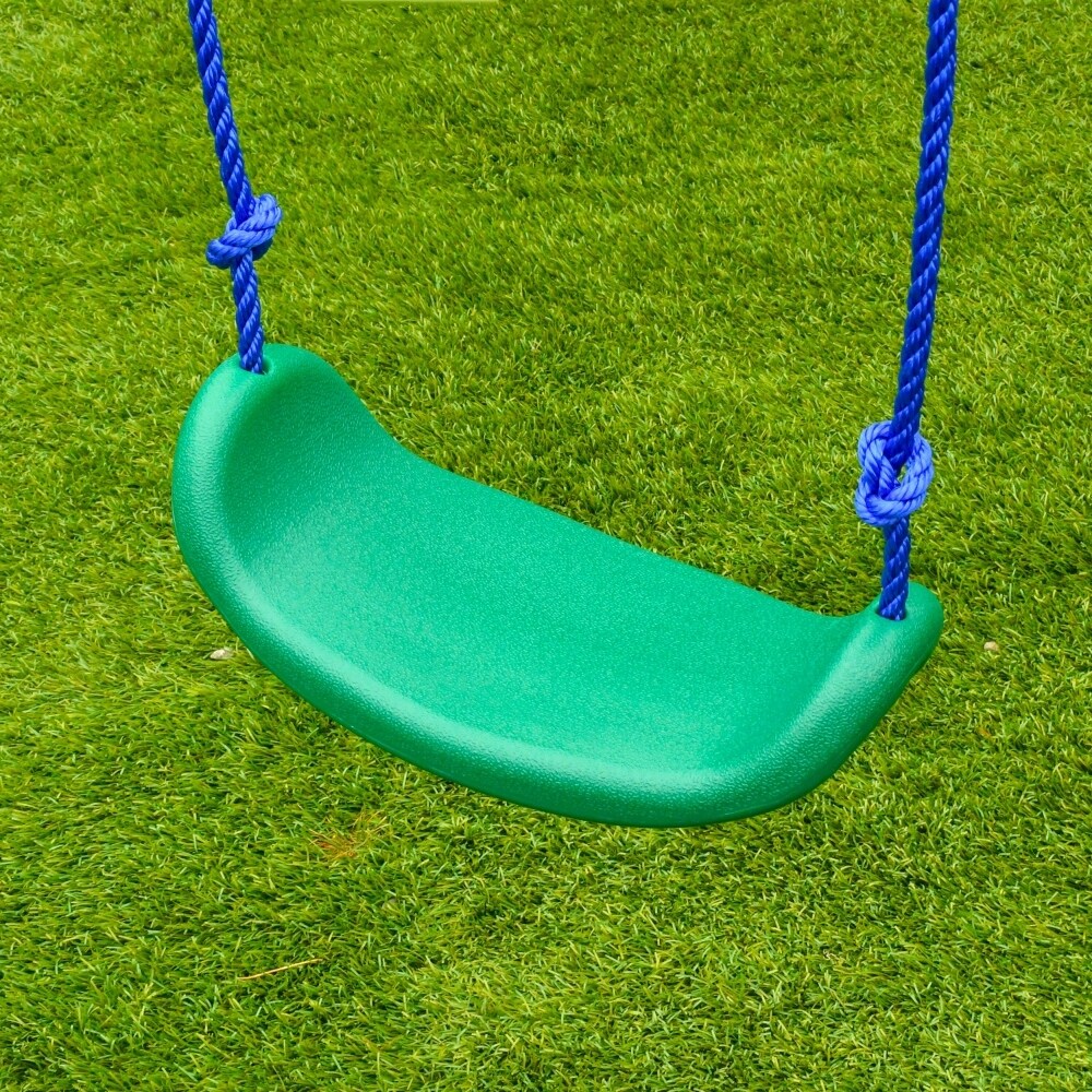 ALEKO Outdoor Sturdy Child Swing Set with 1 Swing and 1 Glider - Blue and Green