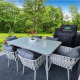 ALEKO Rattan Wicker 7-Piece Indoor/Outdoor Dining Patio Furniture - Irvine Set