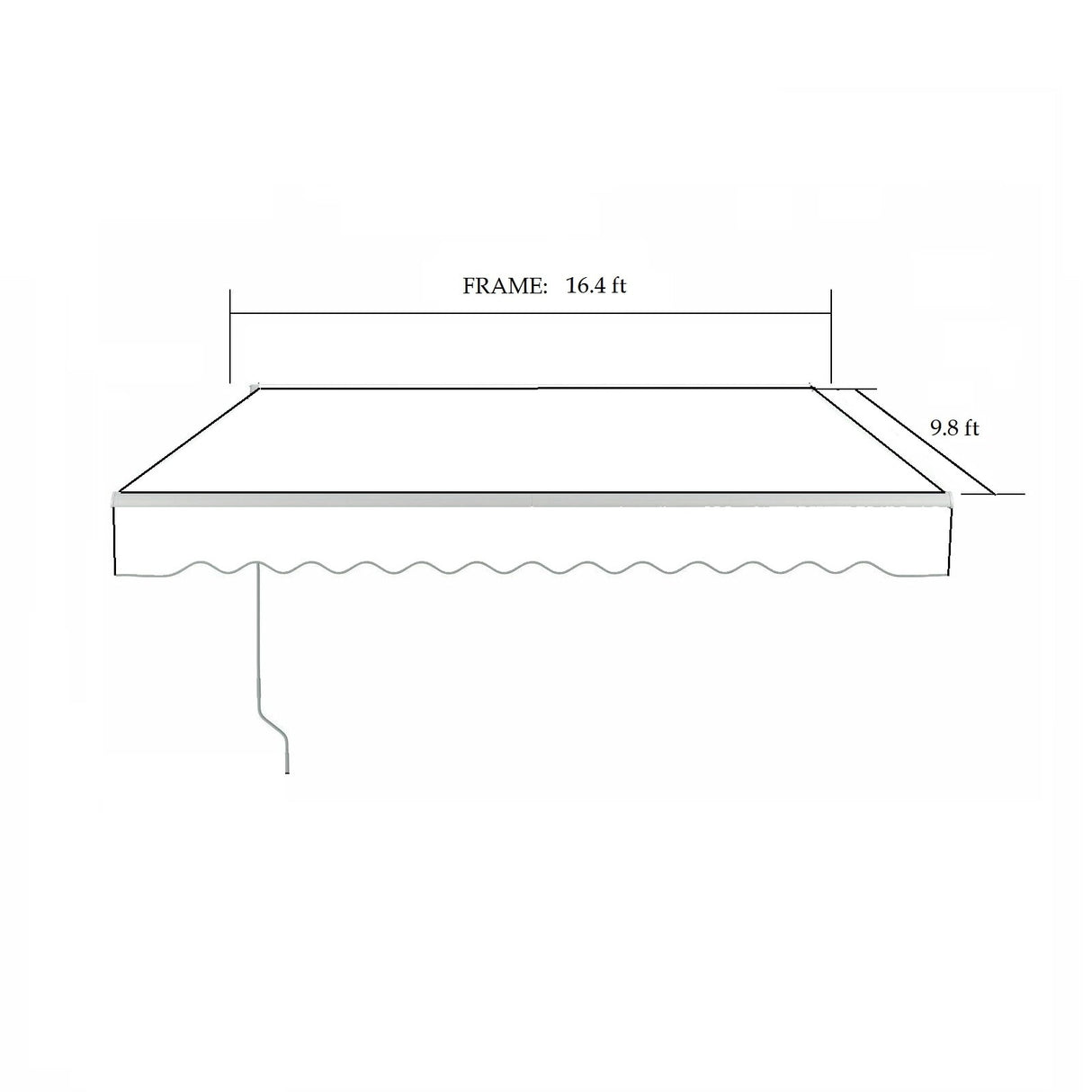 ALEKO Retractable Motorized Patio Awning 16 x 10 Feet Grey White Color