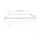 ALEKO Retractable Motorized Patio Awning 16 x 10 Feet Grey White Color