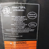 ALEKO Round Inflatable Hot Tub With Cover 4 Person Black and White