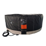 ALEKO Round Inflatable Hot Tub With Cover 4 Person Black and White