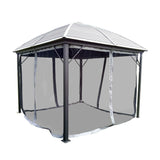 ALEKO Steel Hardtop Gazebo with Mosquito Net 10 x 10 Feet Black