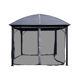 ALEKO Steel Hardtop Gazebo with Mosquito Net 10 x 10 Feet Black