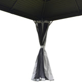 ALEKO Steel Hardtop Gazebo with Mosquito Net 10 x 10 Feet Black