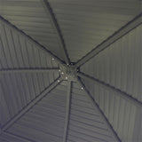 ALEKO Steel Hardtop Gazebo with Mosquito Net 10 x 10 Feet Black