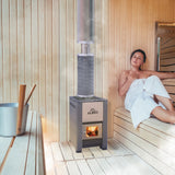 ALEKO Wood Burning Sauna Heater and Chimney Kit Equivalent 9-15 kW Electric Heater