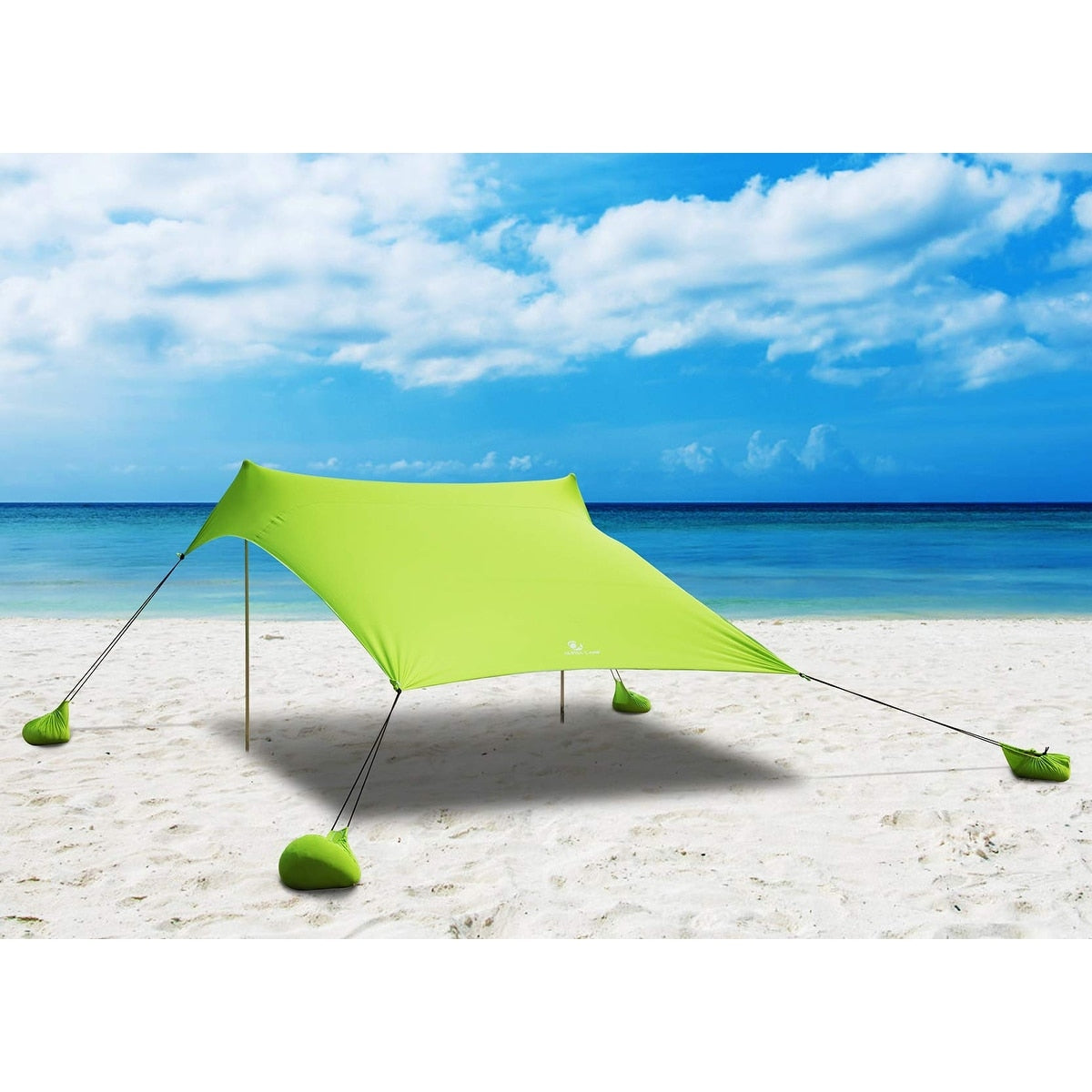 ALPHA CAMP Beach Sunshade 7.6 x 7.2 FT Portable Canopy Tent Sun Shelter Shade with Sandbag Anchors