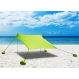 ALPHA CAMP Beach Sunshade 7.6 x 7.2 FT Portable Canopy Tent Sun Shelter Shade with Sandbag Anchors