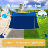 ALPHA CAMP Beach Sunshade 7.6 x 7.2 FT Portable Canopy Tent Sun Shelter Shade with Sandbag Anchors