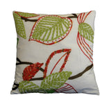 AM Home Leaves Applique Pillow, Feather Insert, 20" x 20"