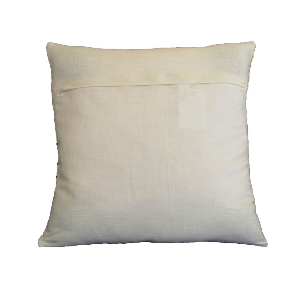 AM Home Leaves Applique Pillow, Feather Insert, 20" x 20"