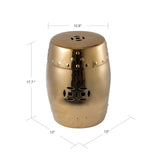 AOOLIVE Hollow design ceramic garden stool,Indoor/Outdoor Decorative