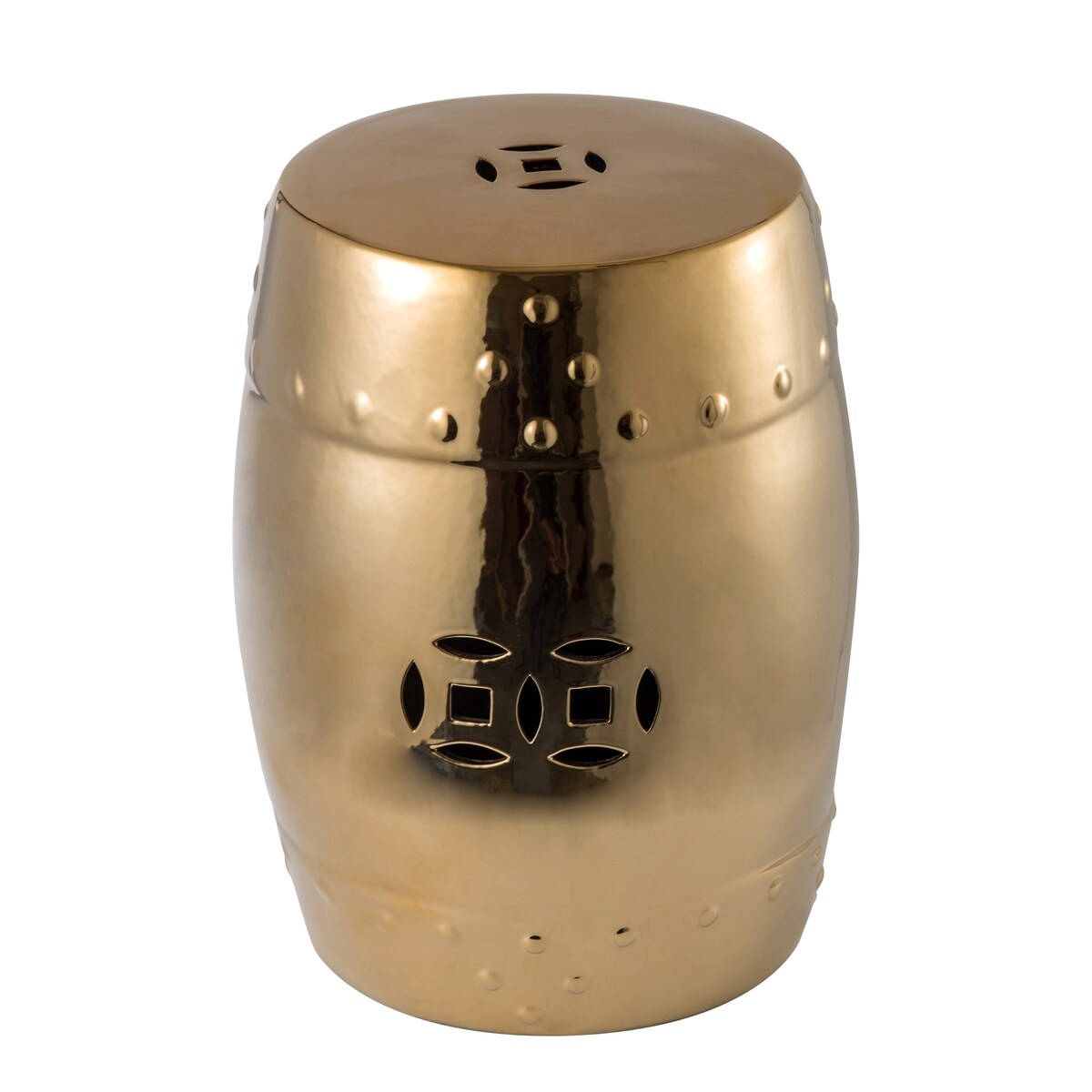 AOOLIVE Hollow design ceramic garden stool,Indoor/Outdoor Decorative