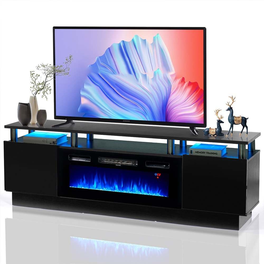 70'' Fireplace TV Stand with 36" Electric Fireplace
