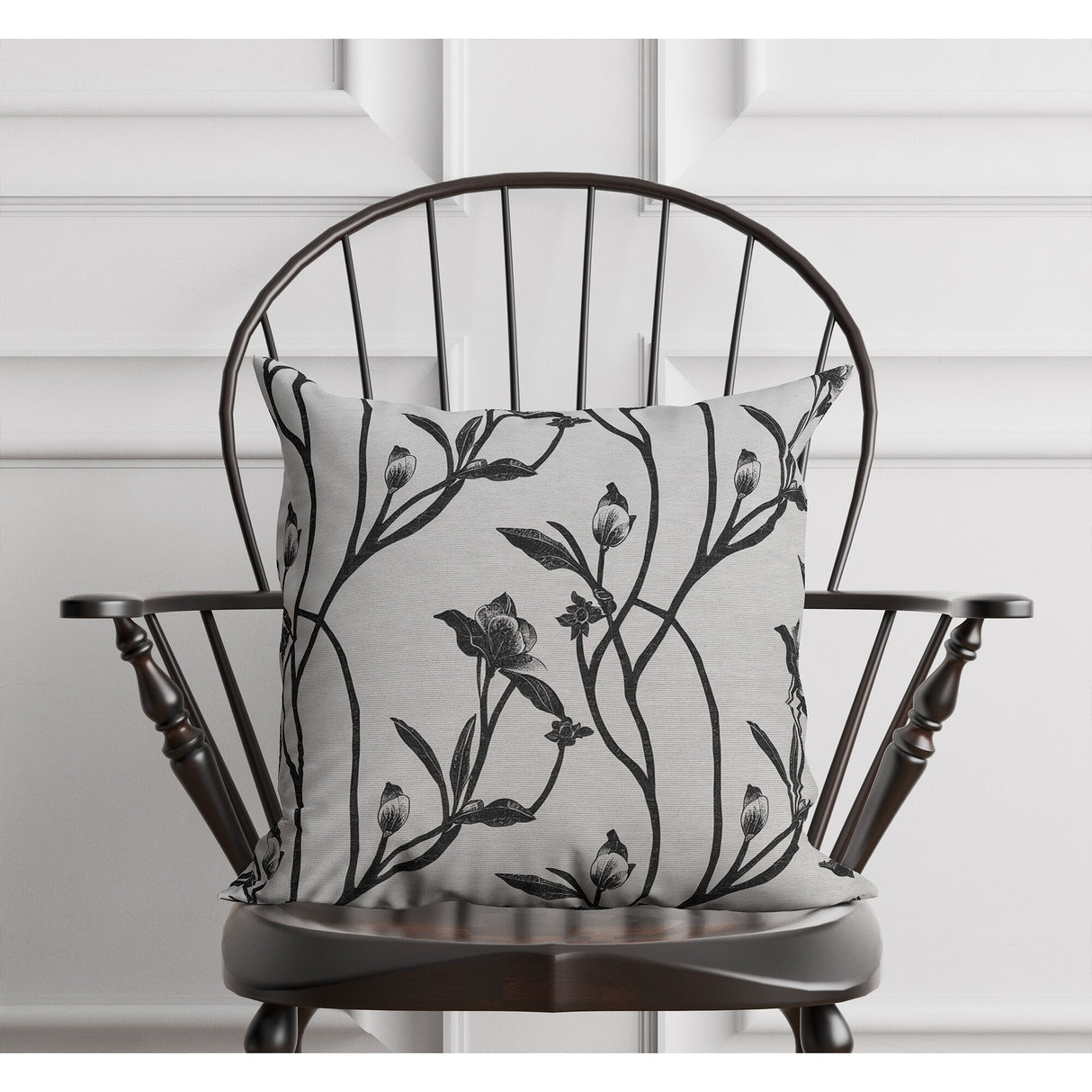 APRIL Linen Throw Pillow By Marina Gutierrez