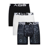 AQS Men's Bandana Print Boxer Brief 3 Pack