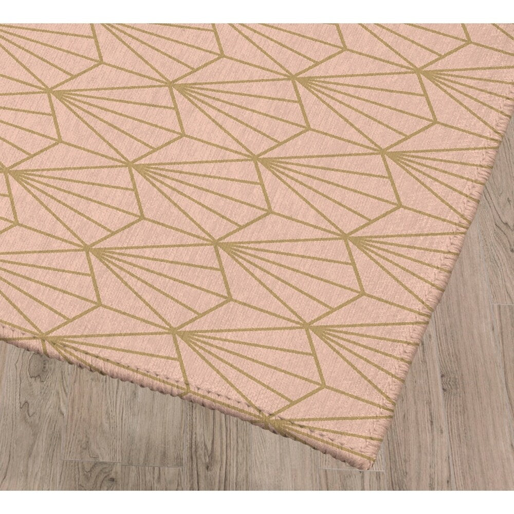 ART NOUVEAU PEACH and GOLD Area Rug by Kavka Designs