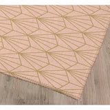 ART NOUVEAU PEACH and GOLD Area Rug by Kavka Designs