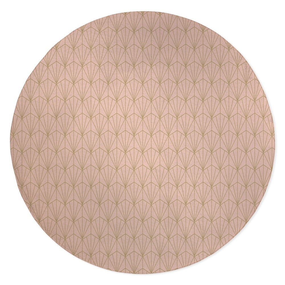 ART NOUVEAU PEACH and GOLD Area Rug by Kavka Designs