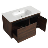 ARTCHIRLY 36 Inch Bathroom Vanity With Sink, Floating Bathroom Vanity With Soft Close Door & Drawer