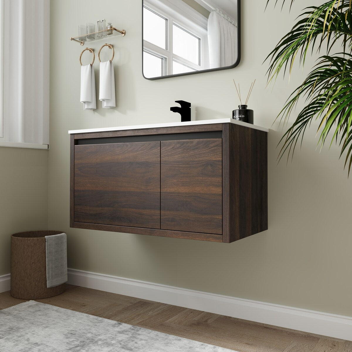 ARTCHIRLY 36 Inch Bathroom Vanity With Sink, Floating Bathroom Vanity With Soft Close Door & Drawer
