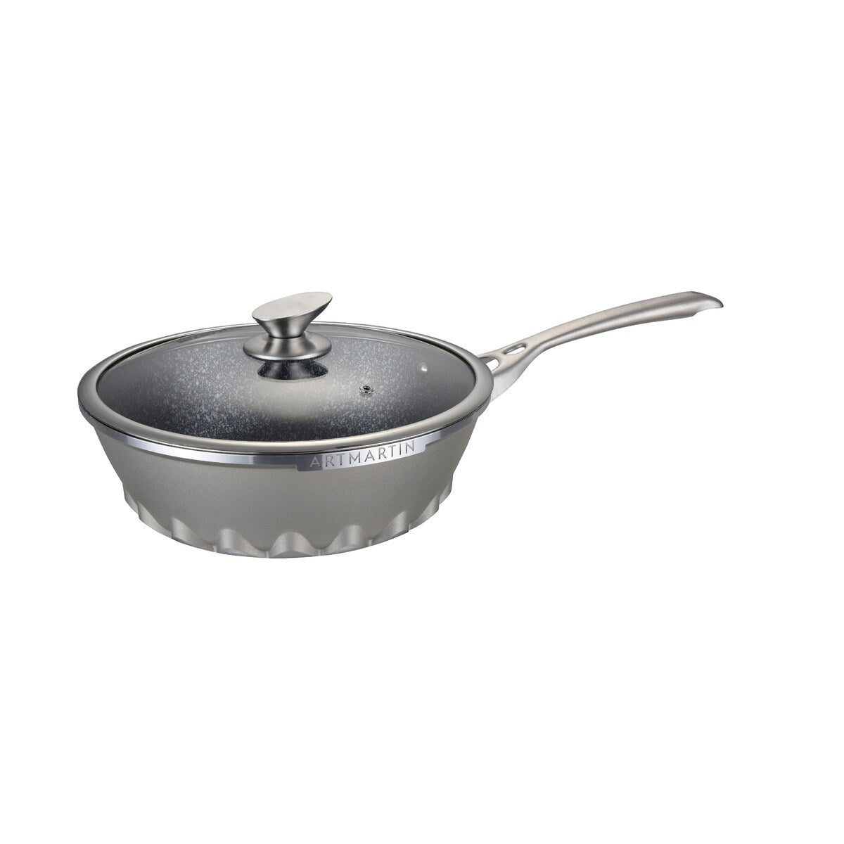 11 in. Artmartin Sauce Pan and Glass Lid Non-Stick Ceramic Coated Pot, Induction Bottom 11 in. Artmartin Sauce Pan and Glass Lid Non-Stick Ceramic Coated Pot, Induction Bottom