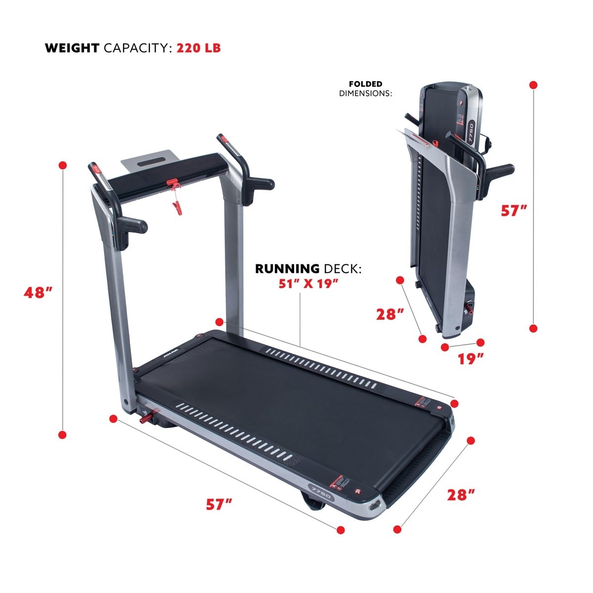 ASUNA SpaceFlex Motorized Running Treadmill with Auto Incline