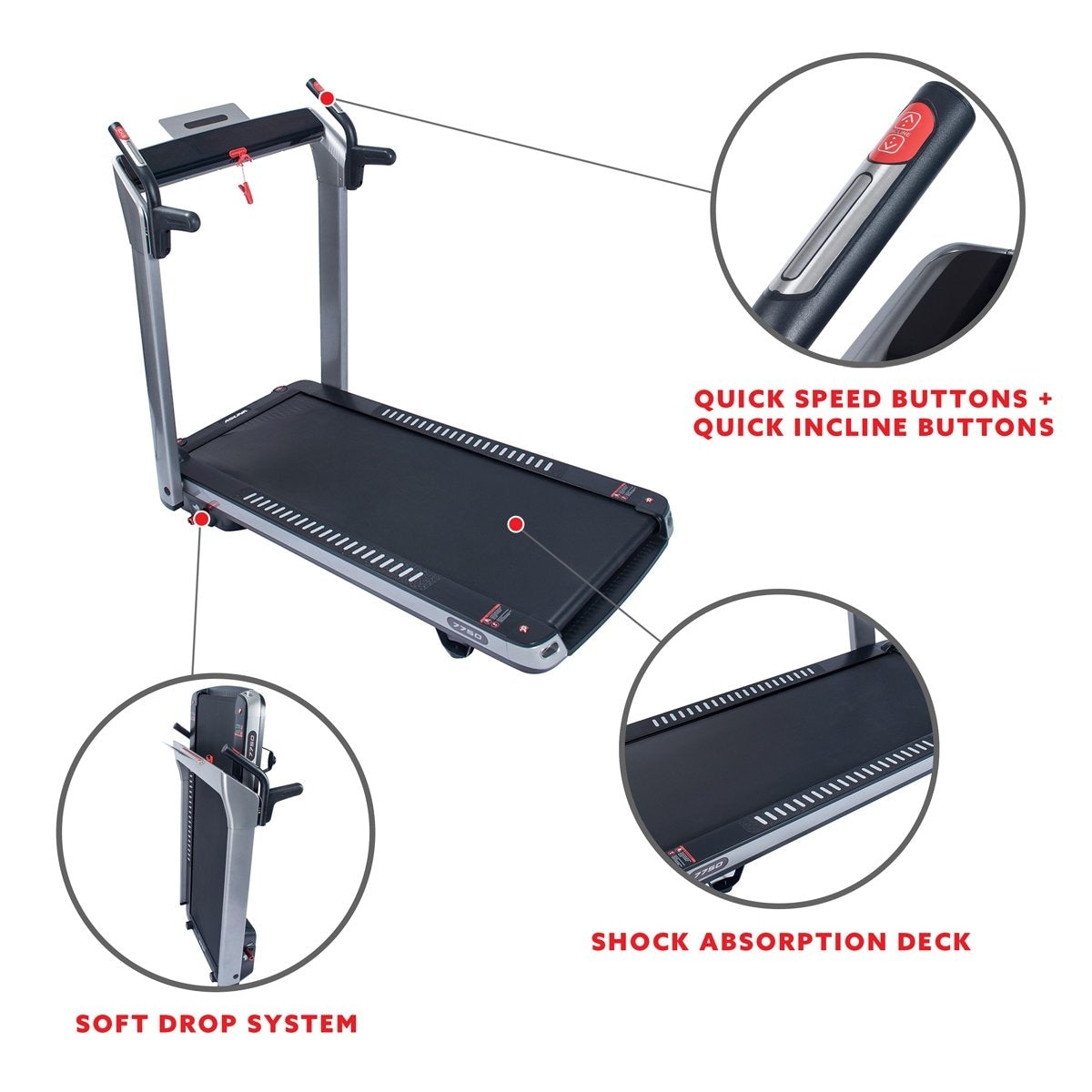 ASUNA SpaceFlex Motorized Running Treadmill with Auto Incline