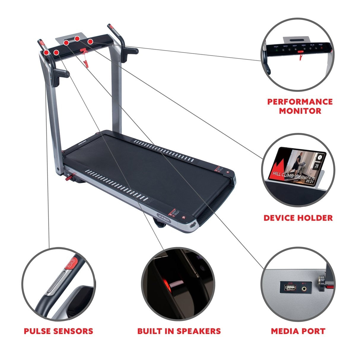 ASUNA SpaceFlex Motorized Running Treadmill with Auto Incline
