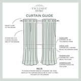 ATI Home Kochi Light Filtering Linen Blend Grommet Top Curtain Panel Pair