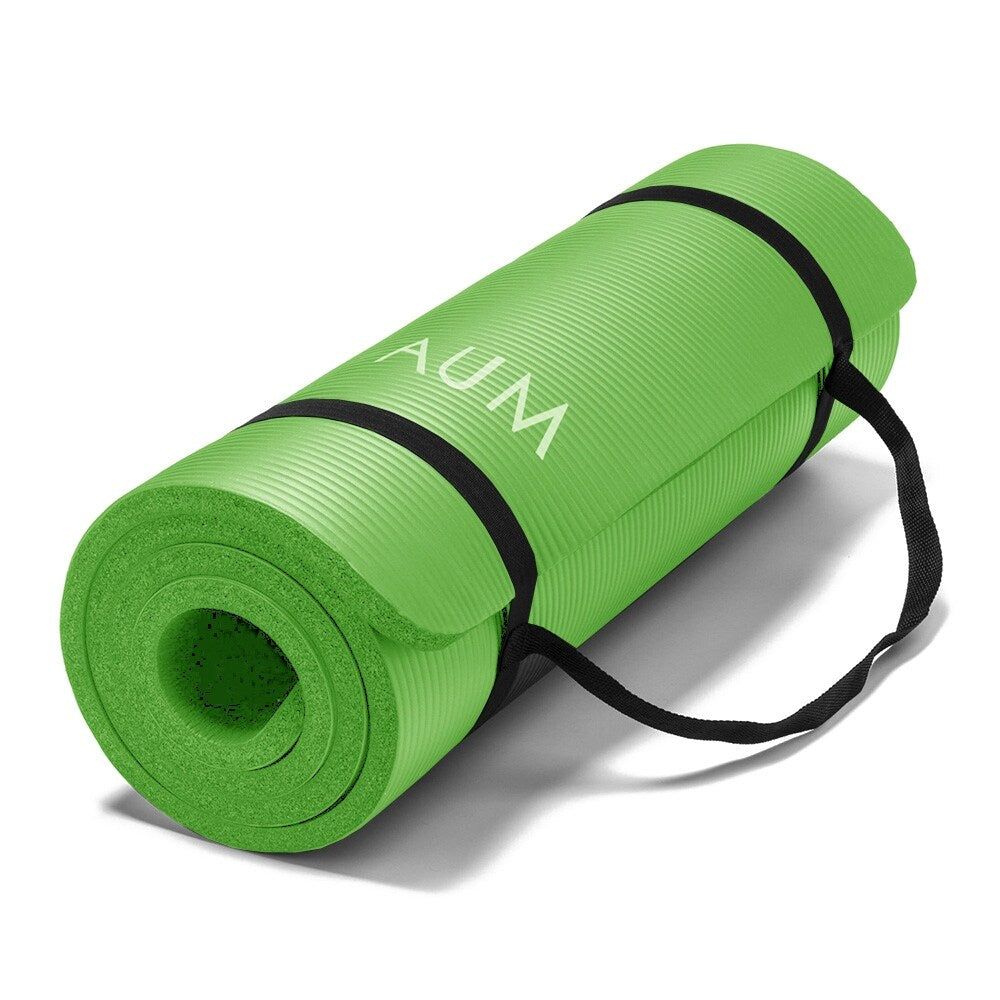 AUM High Density HD Foam Tech Yoga Exercise Mat - 72" x 24" x 1/2"