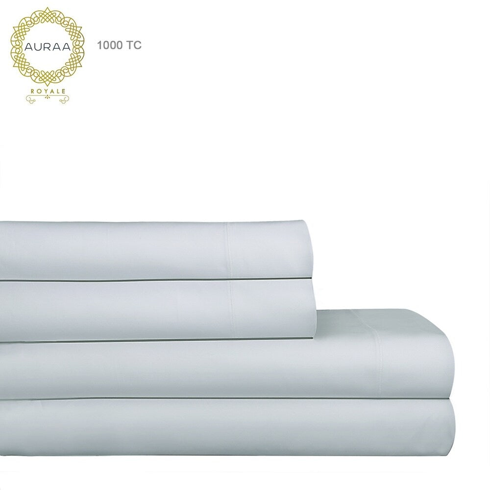 AURAA Royale 1000 Thread Count American Pima Cotton Bed Sheet Set
