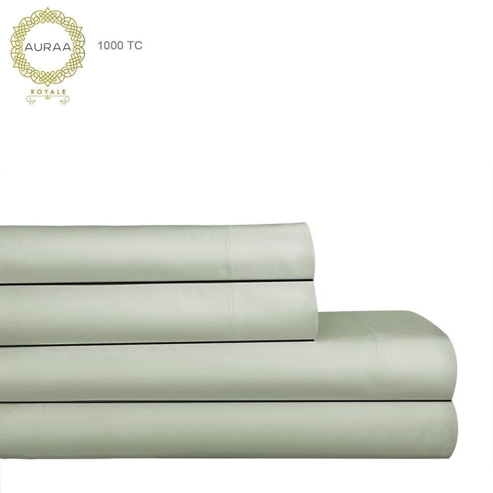 AURAA Royale 1000 Thread Count American Pima Cotton Bed Sheet Set