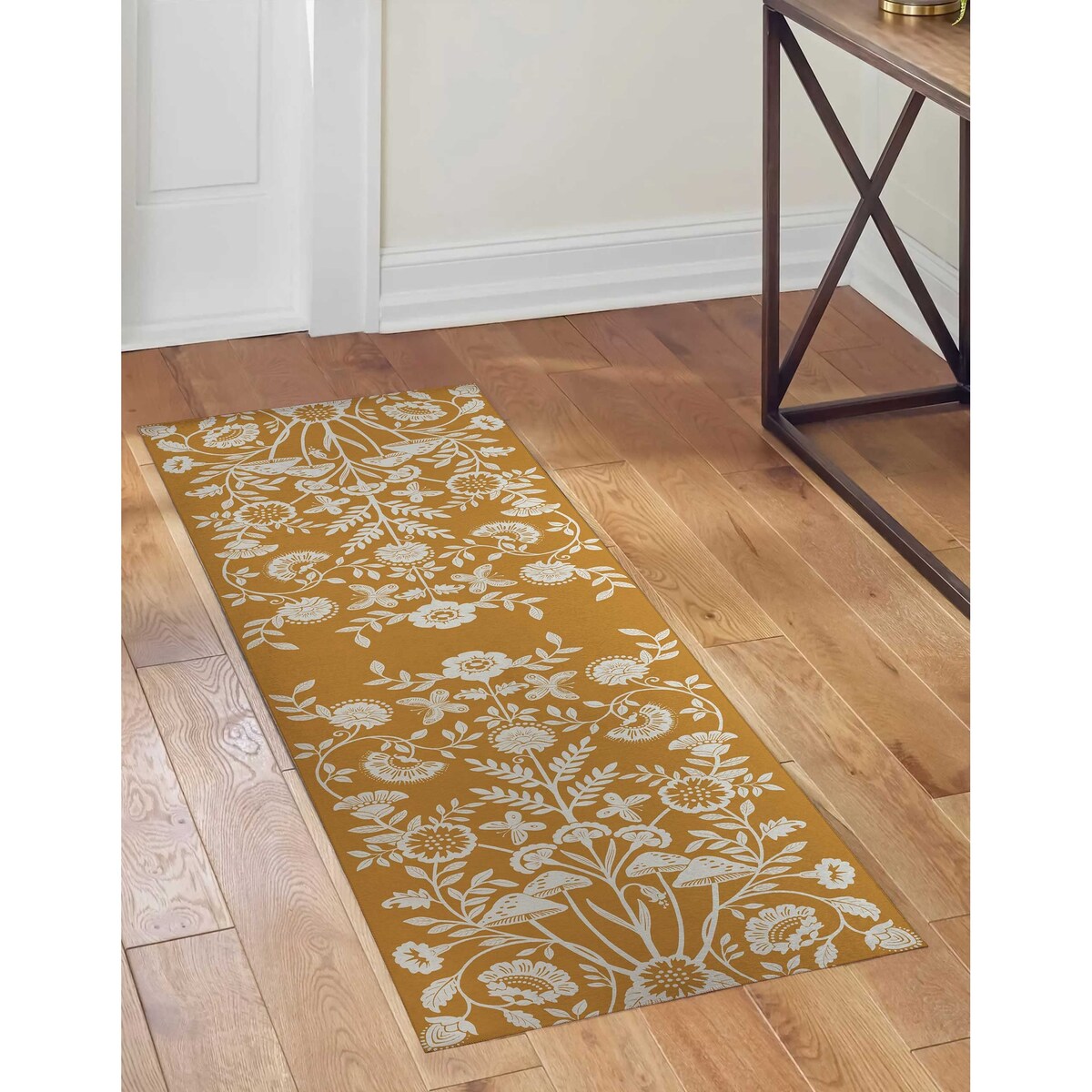 AUTUMN BUTTERFLY GARDEN OCHRE Doormat By Kavka Designs