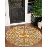 AUTUMN BUTTERFLY GARDEN OCHRE Doormat By Kavka Designs