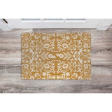 AUTUMN BUTTERFLY GARDEN OCHRE Doormat By Kavka Designs