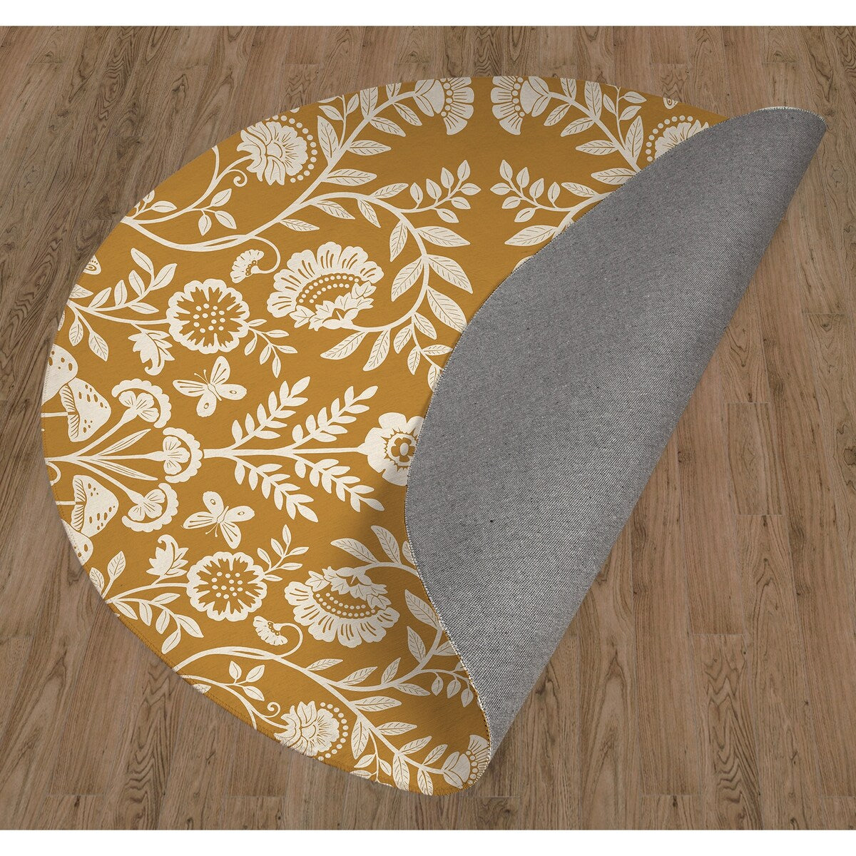 AUTUMN BUTTERFLY GARDEN OCHRE Doormat By Kavka Designs
