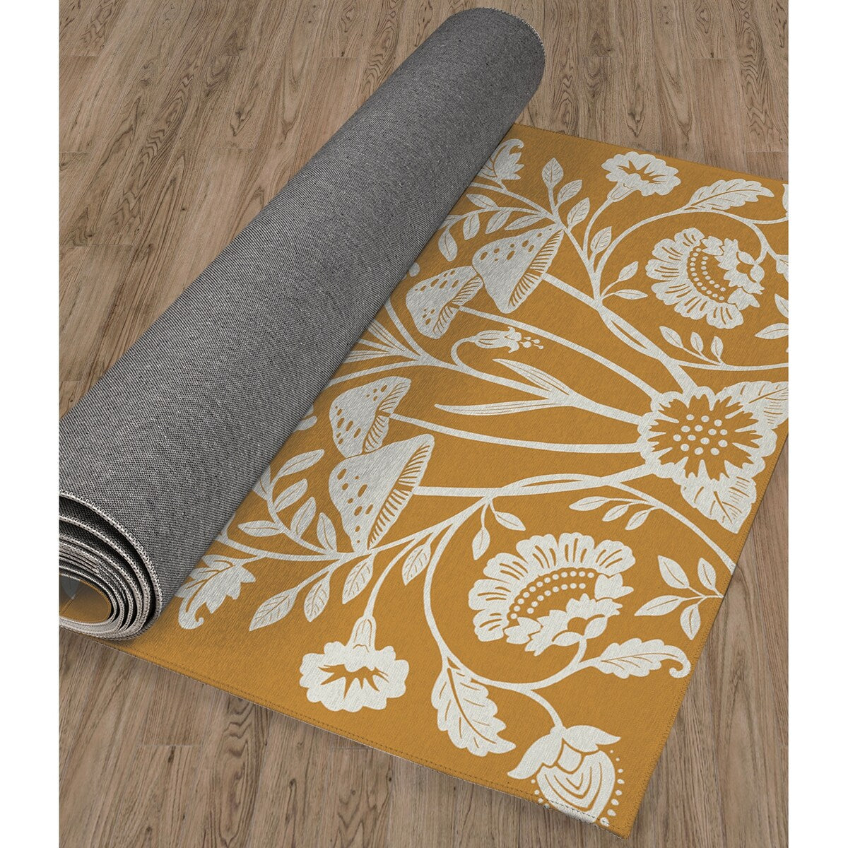 AUTUMN BUTTERFLY GARDEN OCHRE Doormat By Kavka Designs