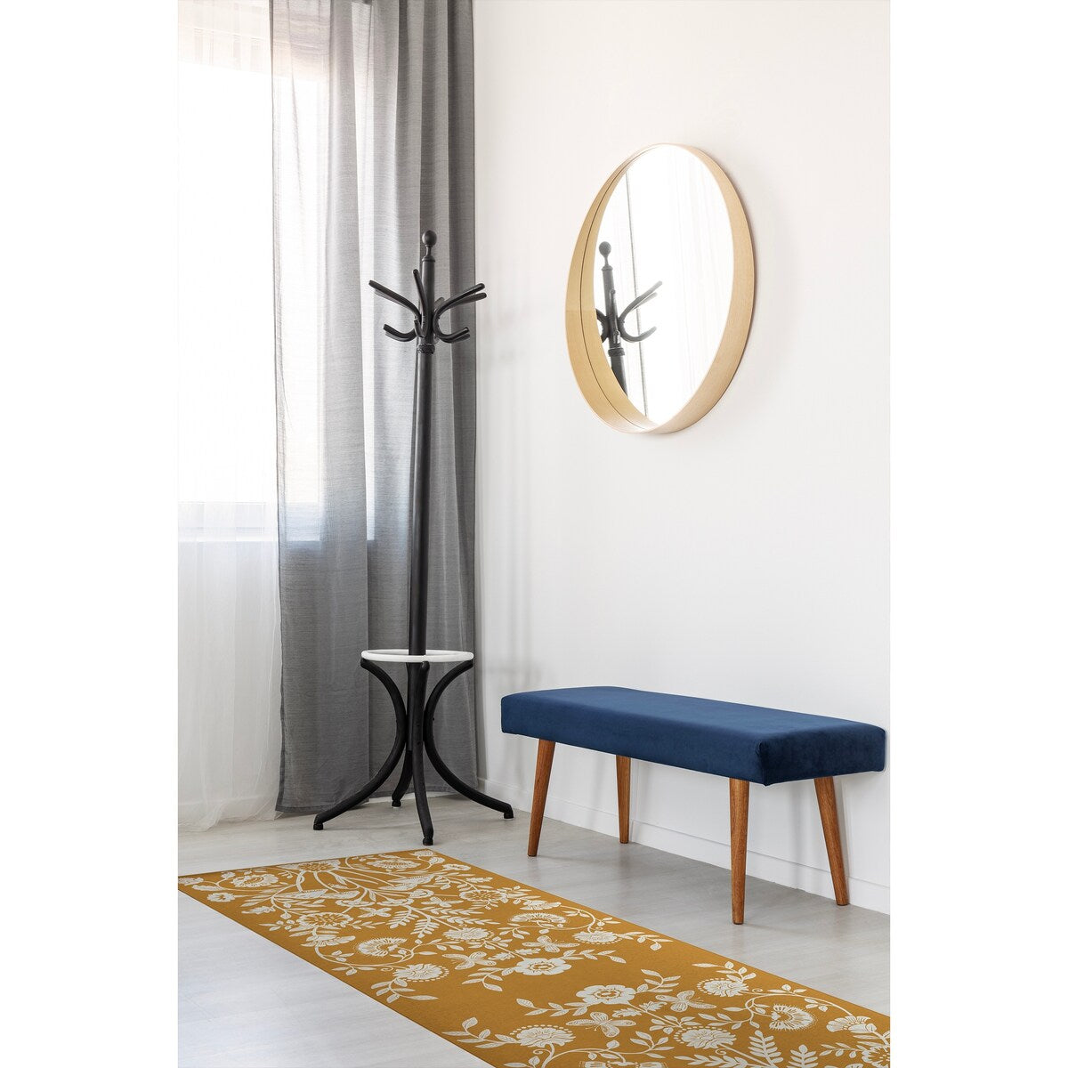 AUTUMN BUTTERFLY GARDEN OCHRE Doormat By Kavka Designs