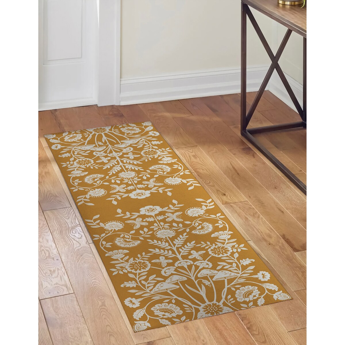 AUTUMN BUTTERFLY GARDEN OCHRE Doormat By Kavka Designs