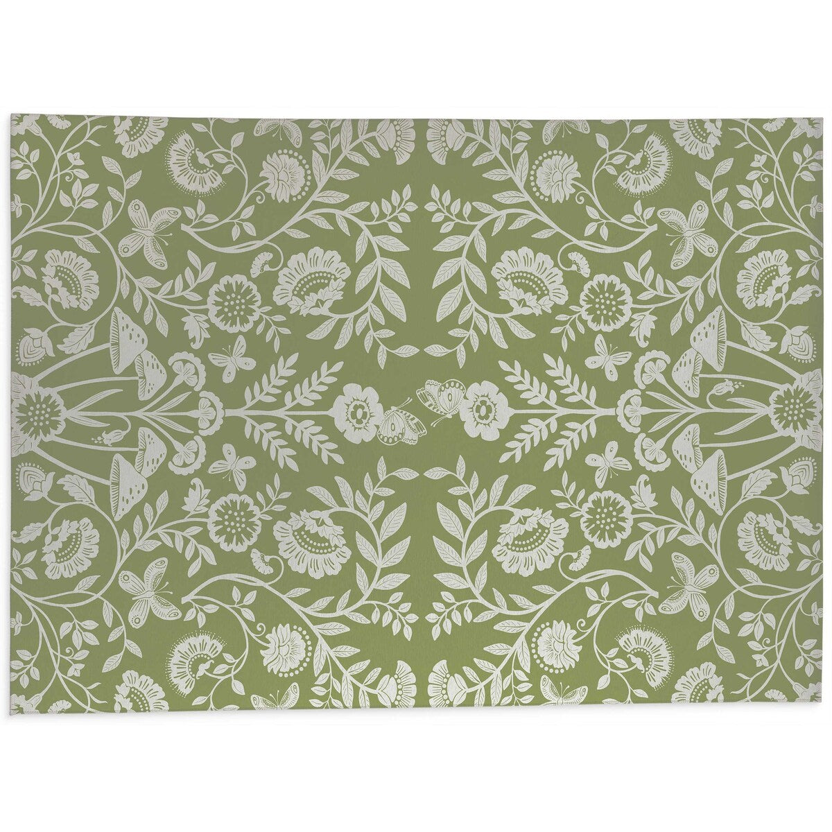 AUTUMN BUTTERFLY GARDEN SAGE Laundry Mat By Kavka Designs