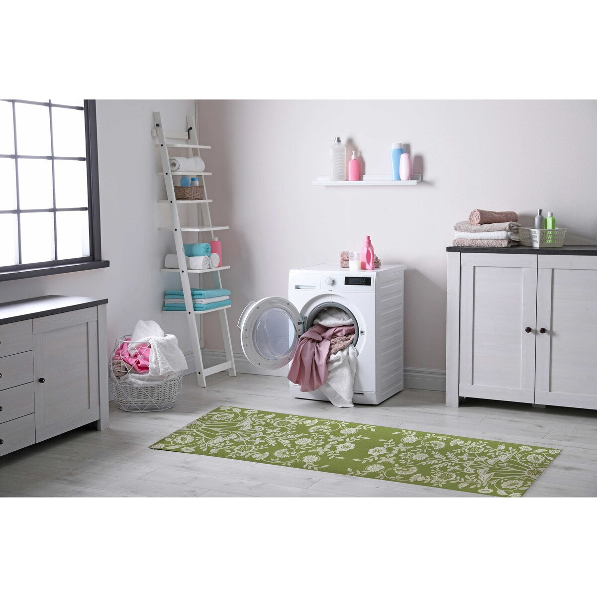 AUTUMN BUTTERFLY GARDEN SAGE Laundry Mat By Kavka Designs