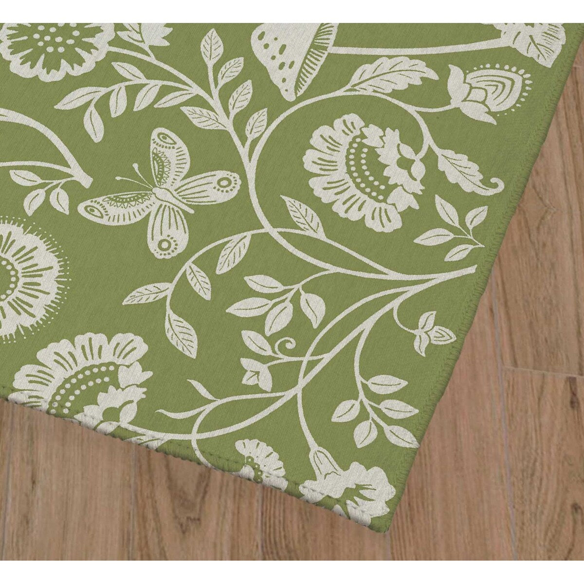 AUTUMN BUTTERFLY GARDEN SAGE Laundry Mat By Kavka Designs
