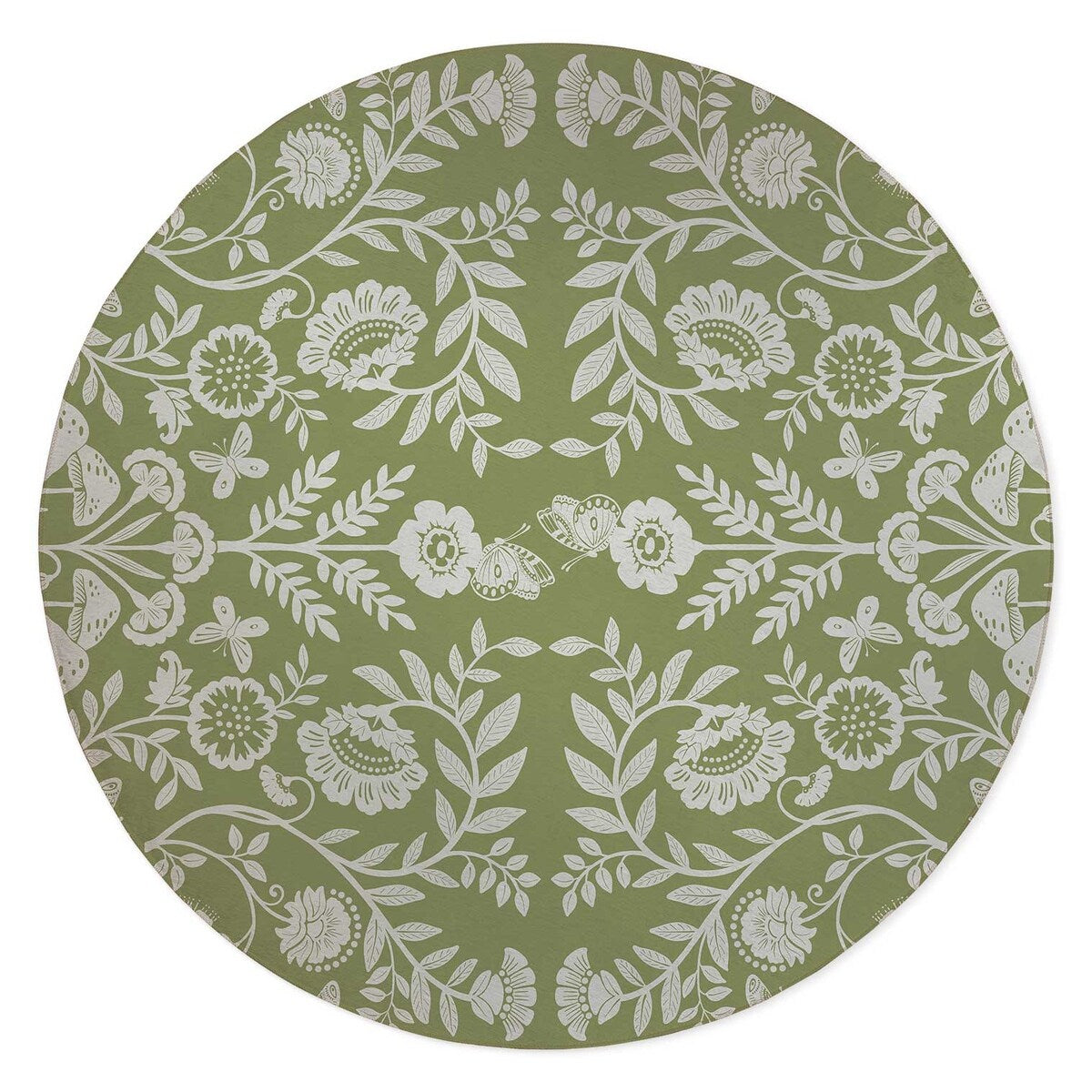 AUTUMN BUTTERFLY GARDEN SAGE Laundry Mat By Kavka Designs